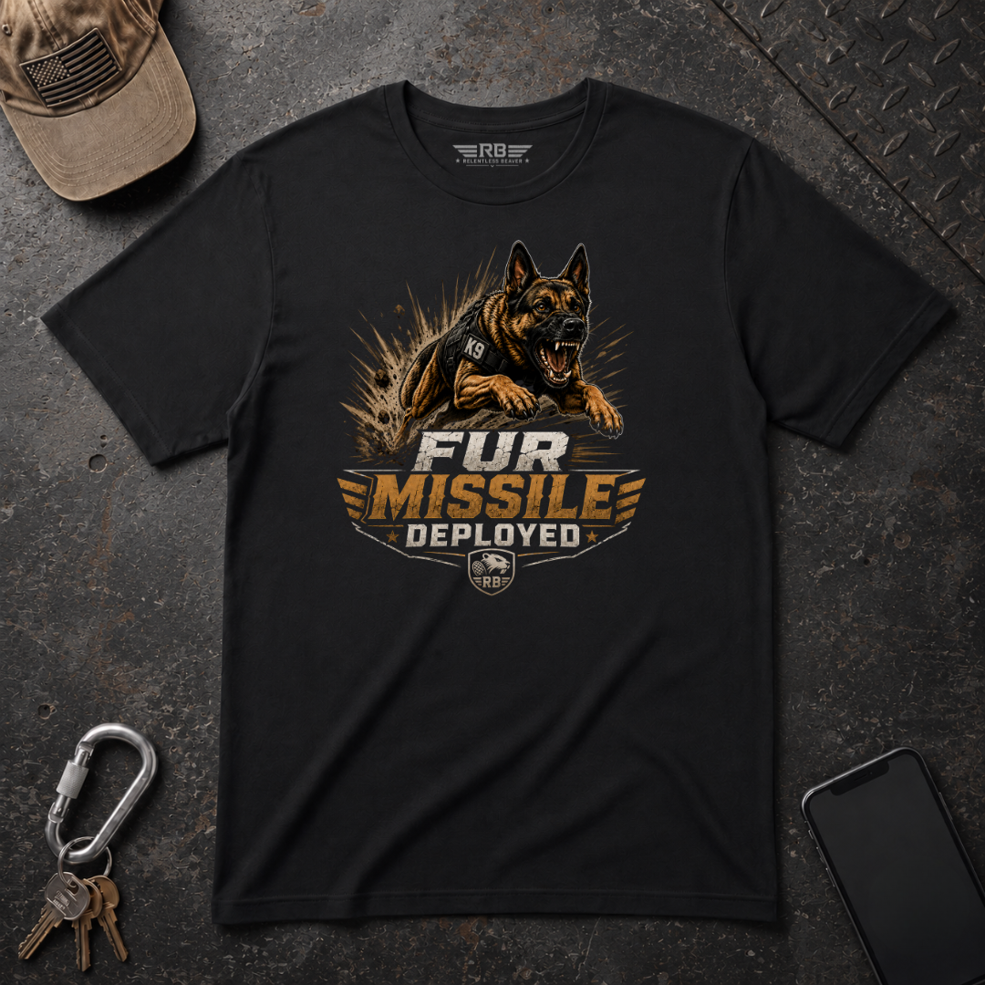 Fur Missile Deployed T-Shirt