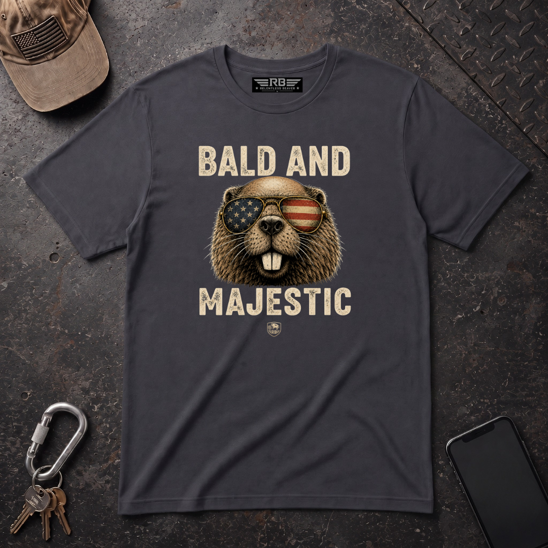 Bald And Majestic Relentless Beaver T-Shirt