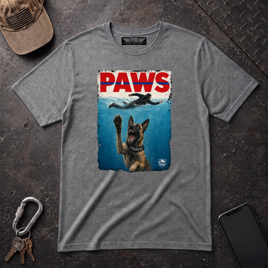 "PAWS" K9 Parody T-Shirt