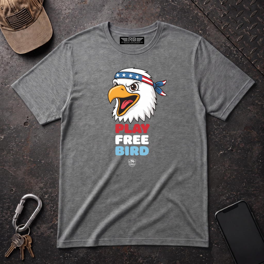 Patriotic Eagle "Play Free Bird" T-Shirt