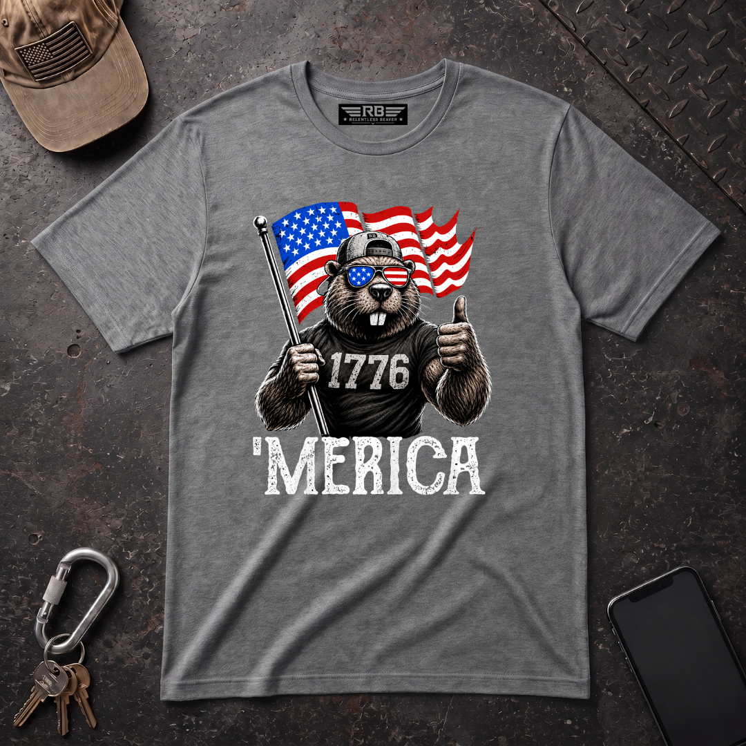 1776 Relentless Beaver 'Merica T-Shirt