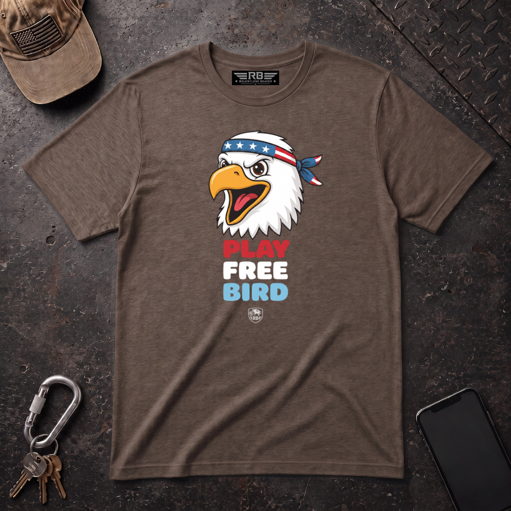 Patriotic Eagle "Play Free Bird" T-Shirt