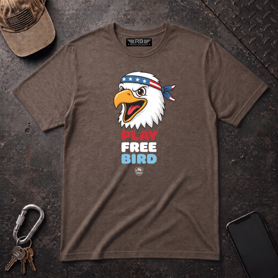 Patriotic Eagle "Play Free Bird" T-Shirt
