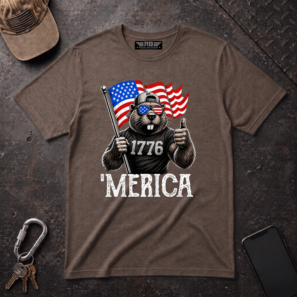 1776 Relentless Beaver 'Merica T-Shirt