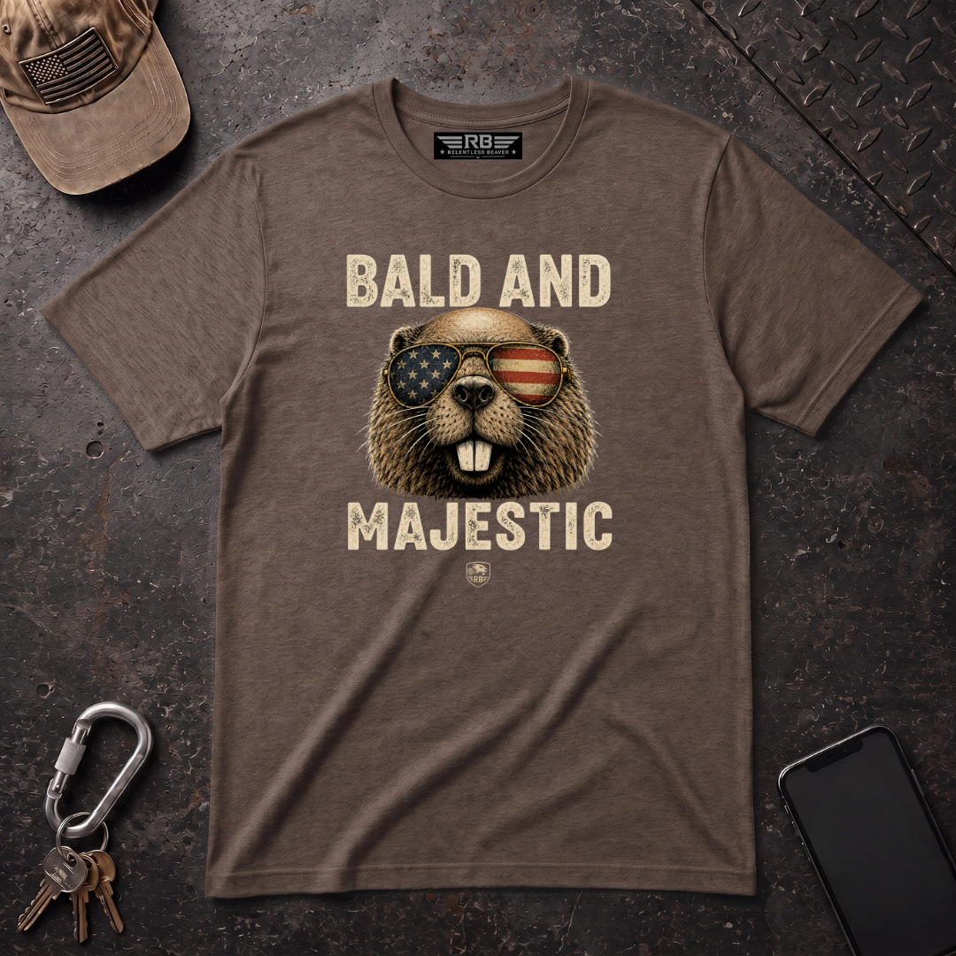 Bald And Majestic Relentless Beaver T-Shirt
