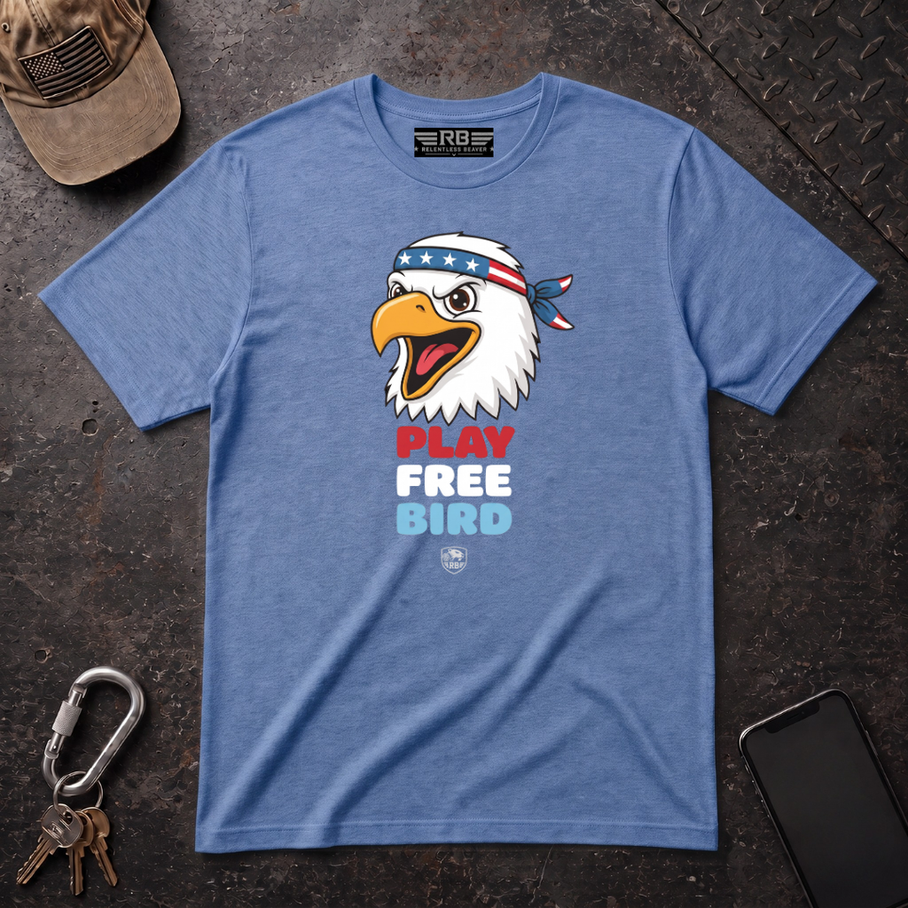 Patriotic Eagle "Play Free Bird" T-Shirt