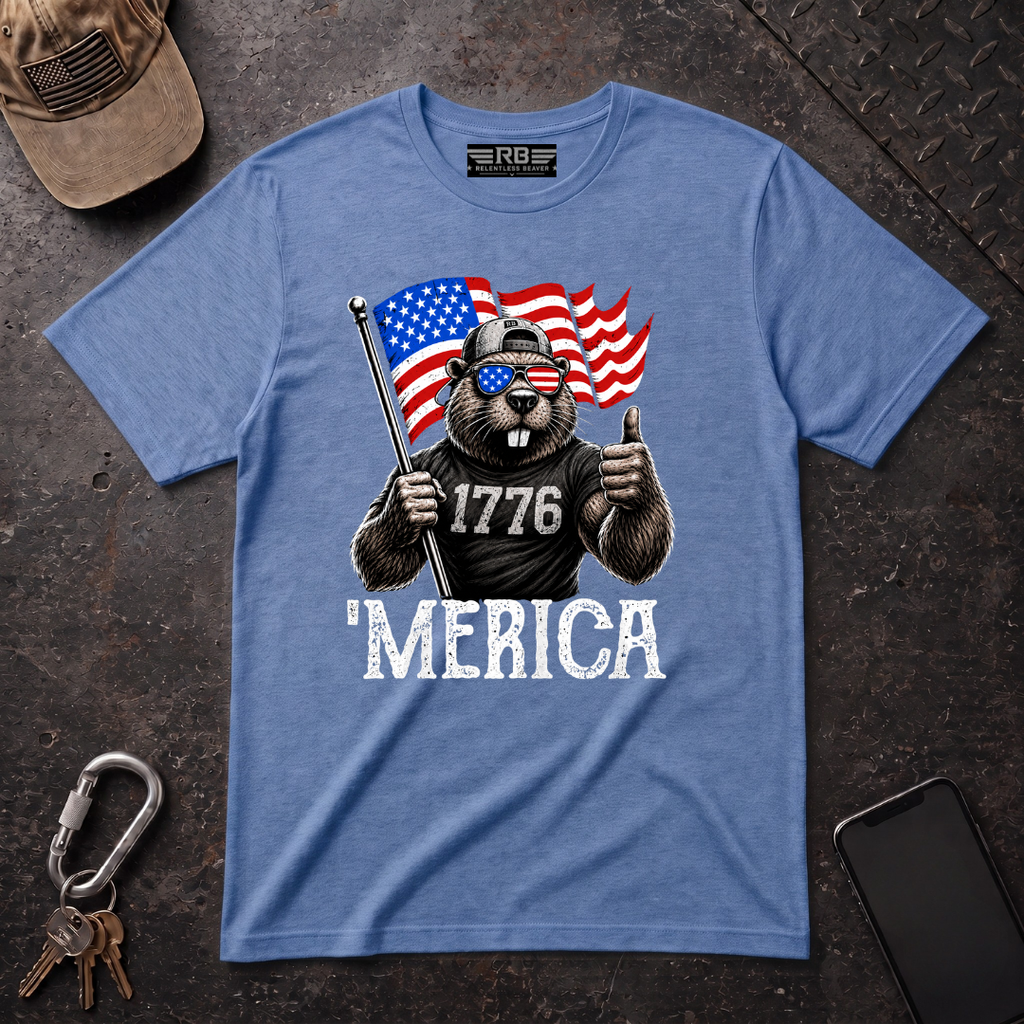 1776 Relentless Beaver 'Merica T-Shirt