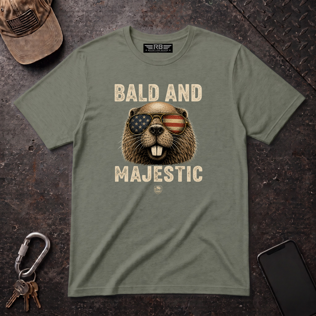 Bald And Majestic Relentless Beaver T-Shirt