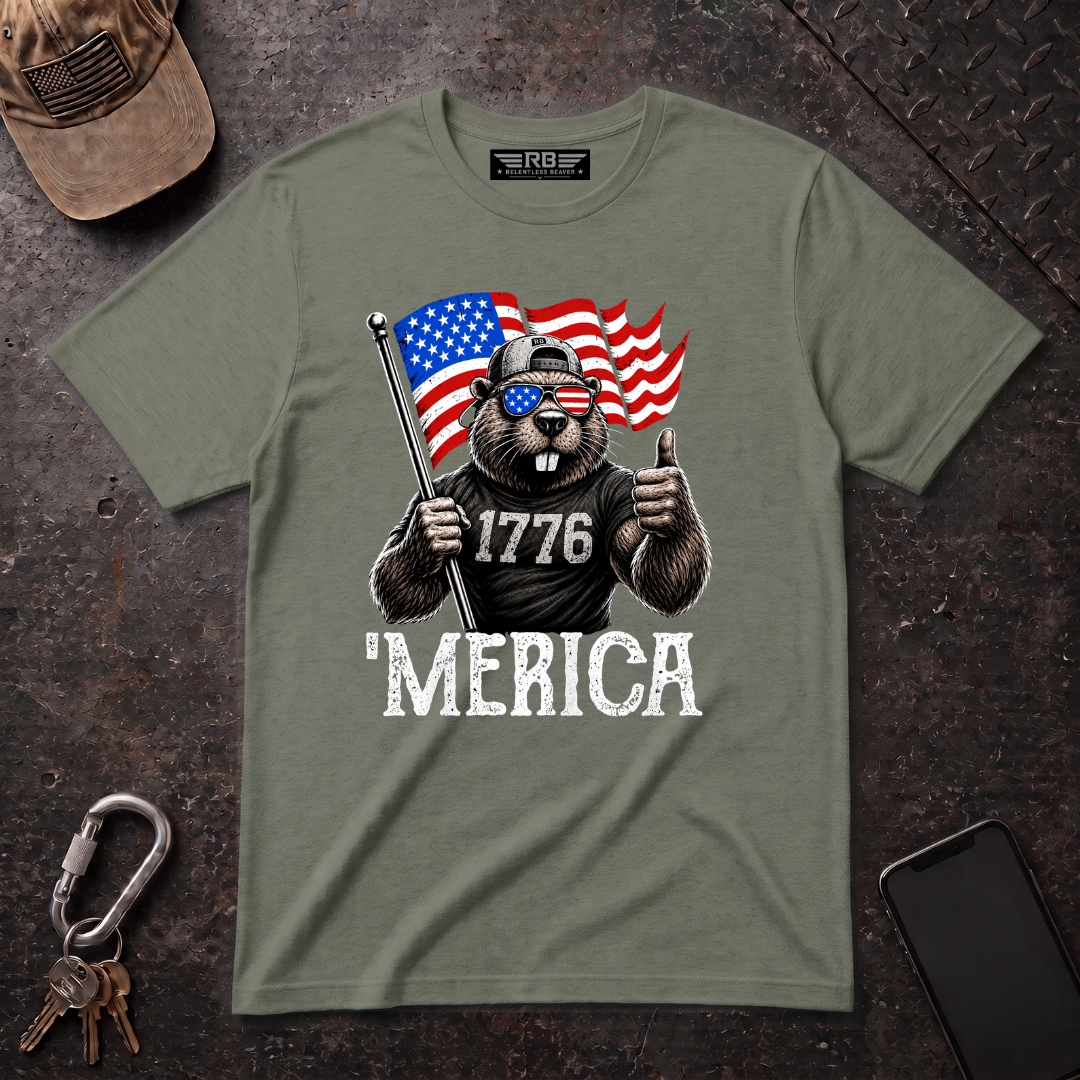 1776 Relentless Beaver 'Merica T-Shirt
