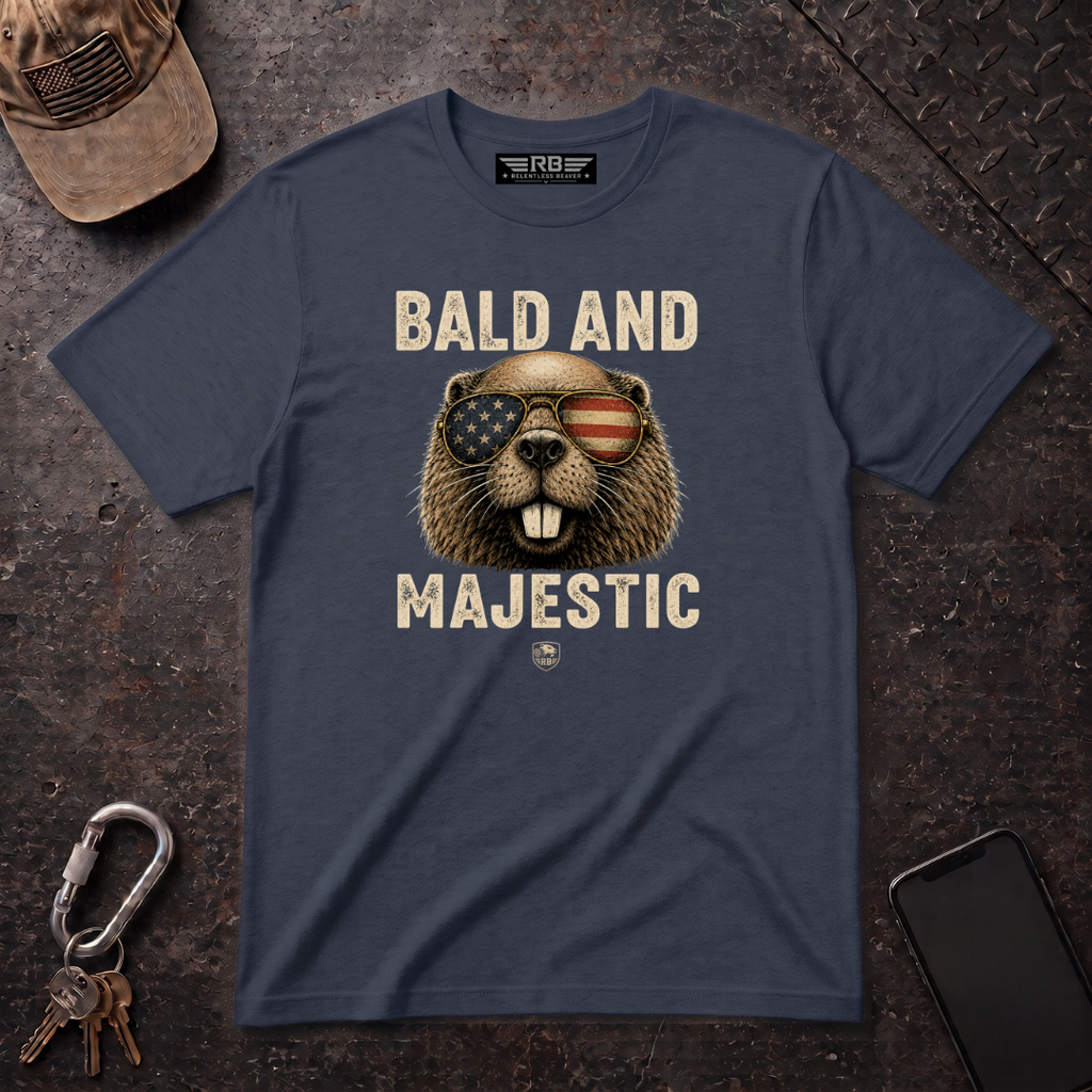 Bald And Majestic Relentless Beaver T-Shirt