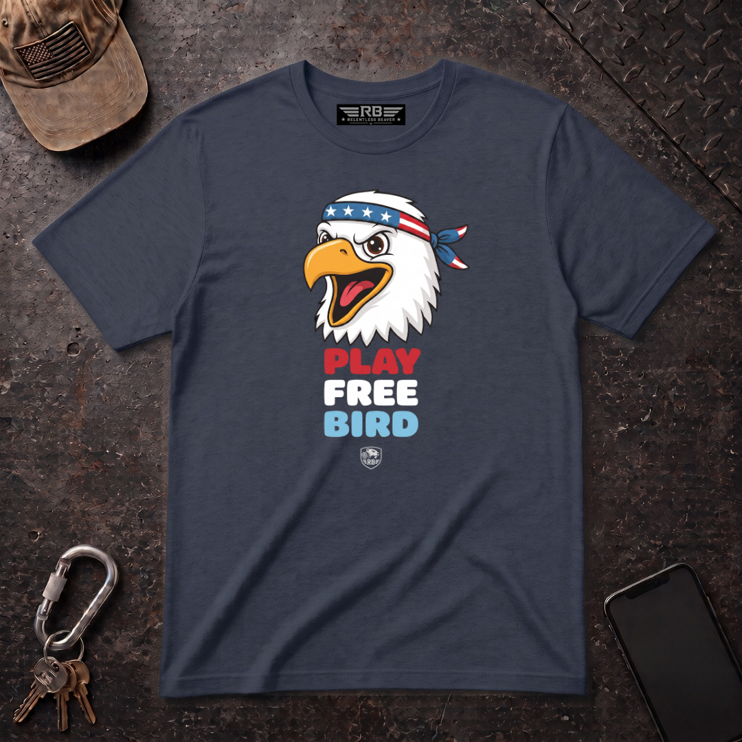 Patriotic Eagle "Play Free Bird" T-Shirt