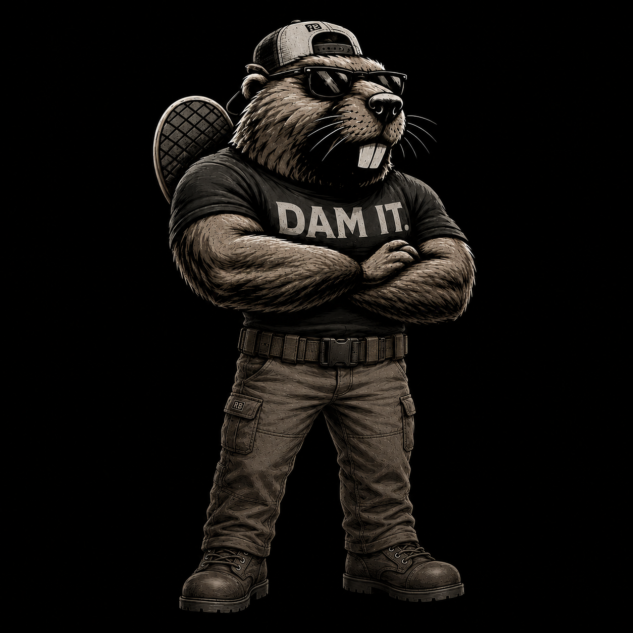 Relentless Beaver Full Body Mascot