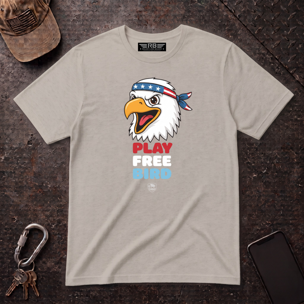 Patriotic Eagle "Play Free Bird" T-Shirt