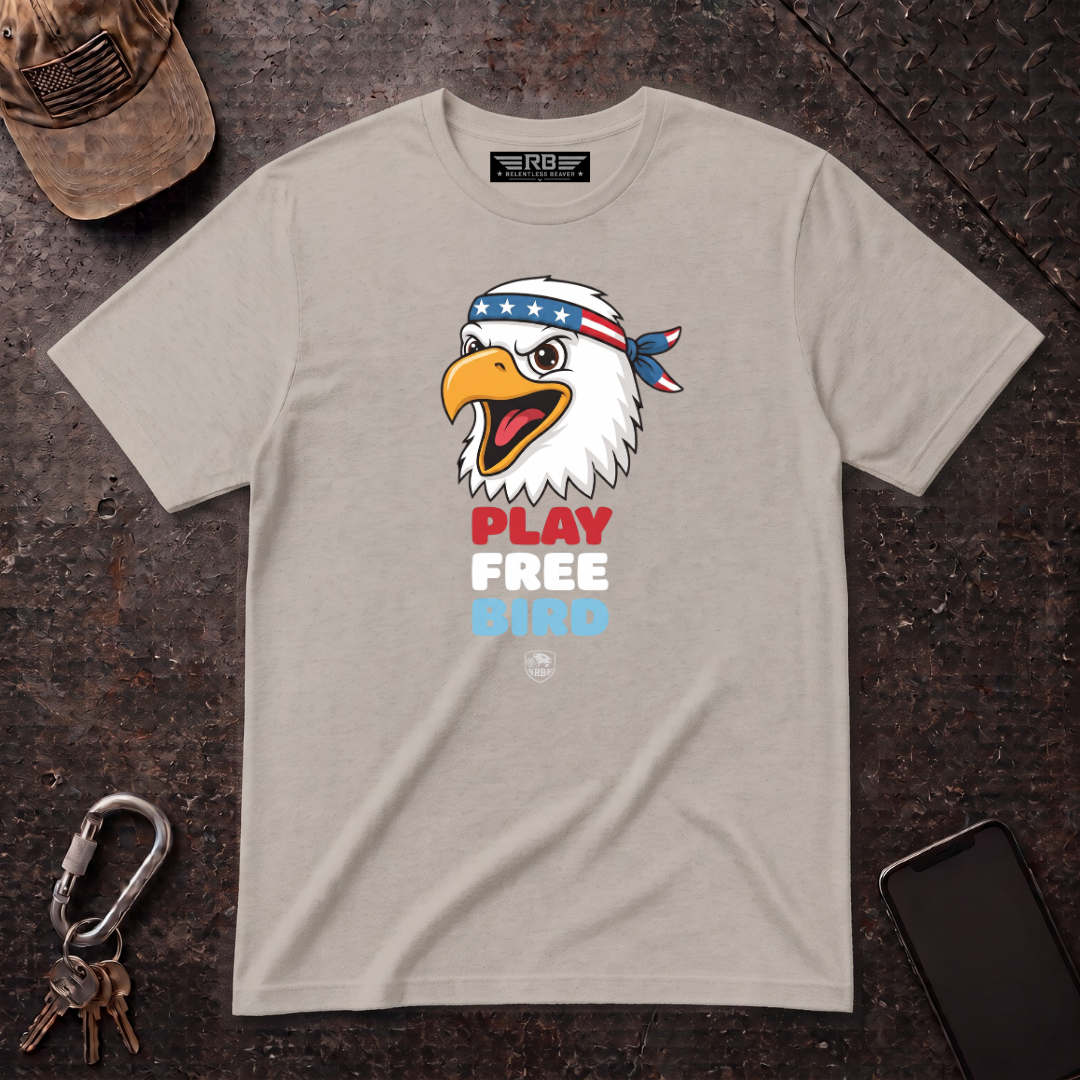 Patriotic Eagle "Play Free Bird" T-Shirt