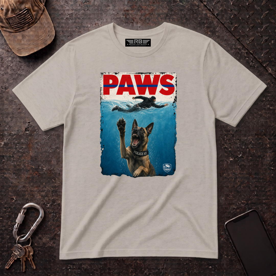 "PAWS" K9 Parody T-Shirt